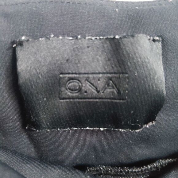 ONA XL Upper East Split Flare Black Stretch Leggings Ponte Pants Asymmetrical - Picture 13 of 16